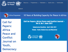Tablet Screenshot of africa-upeace.org